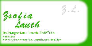 zsofia lauth business card